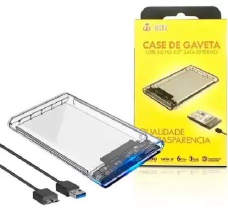 Case Slim P/ Hd Externo Computador Ssd Hdd Sata 2.5 Usb 3.0