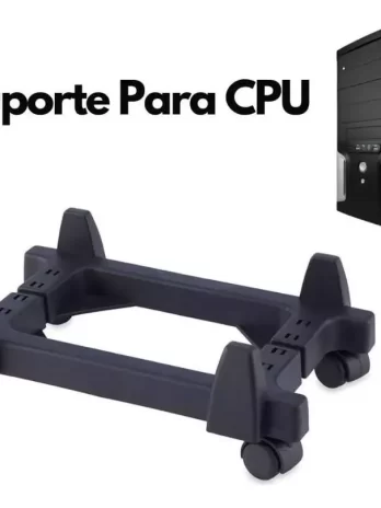 Suporte Carrinho Para Cpu E No-break Preto Com Rodinhas