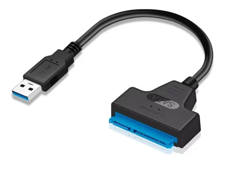 Cabo Adaptador Usb 3.0 Para Hd E Ssd 2.5 Premium+ Cor Preto