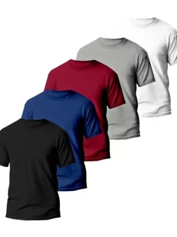 Kit 5 Camisetas Básicas Masculina Dry Fit Lisa Tradicional