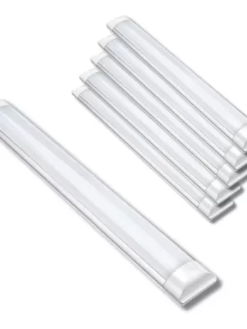 Kit 5 Luminária Linear Tubular 120cm Sobrepor 40w Led 6500k Cor Branco