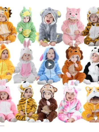 Pijama Macacão Infantil Bichinho Fantasia Inverno Animais