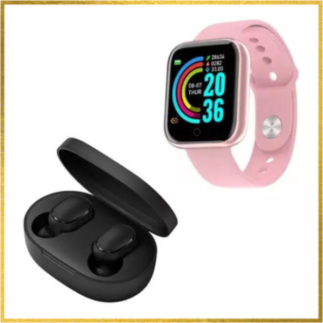 Kit Smartwatch + Fone De Ouvido Sem Fio